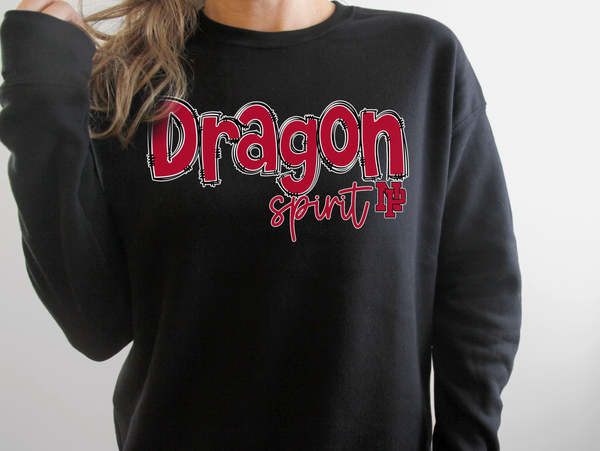 Dragon Spirit -  Fleece Crewneck Sweatshirt ADULT & YOUTH OPTIONS