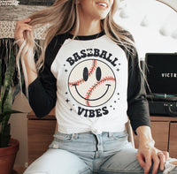 Baseball Vibes Raglan 3/4 Sleeve Shirt