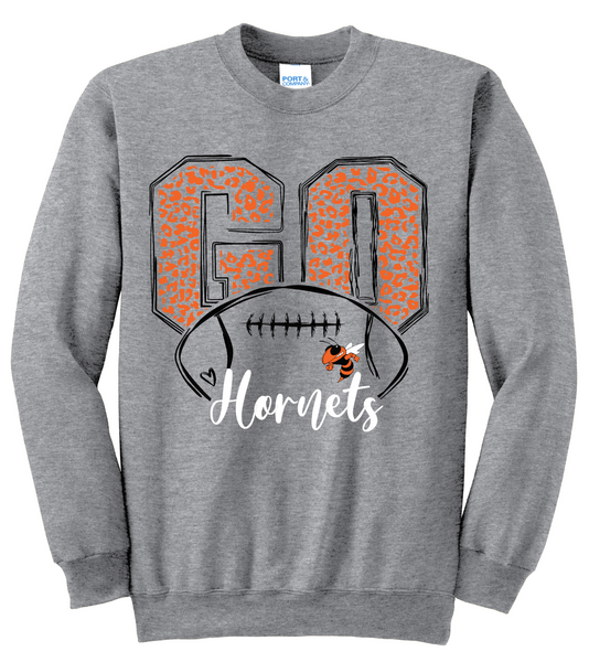 GO Hornets Football Crewneck Sweatshirt