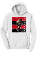DRAGONS Lightning Bolt ⚡️ Core Fleece Pullover Hooded Sweatshirt (WHITE)