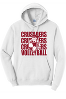SMHS Volleyball Core Fleece Pullover Hooded Sweatshirt (WHITE)