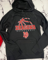 DRAGONS BASKETBALL Hooded Pullover (RED or BLACK)